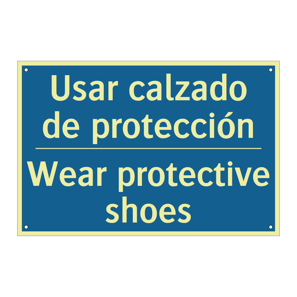 Usar calzado de protección - Wear protective shoes