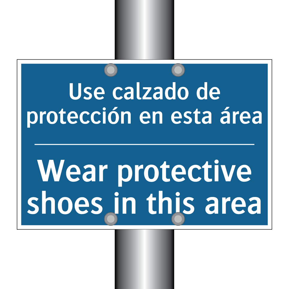 Use calzado de protección en esta  /.../ - Wear protective shoes in this  /.../
