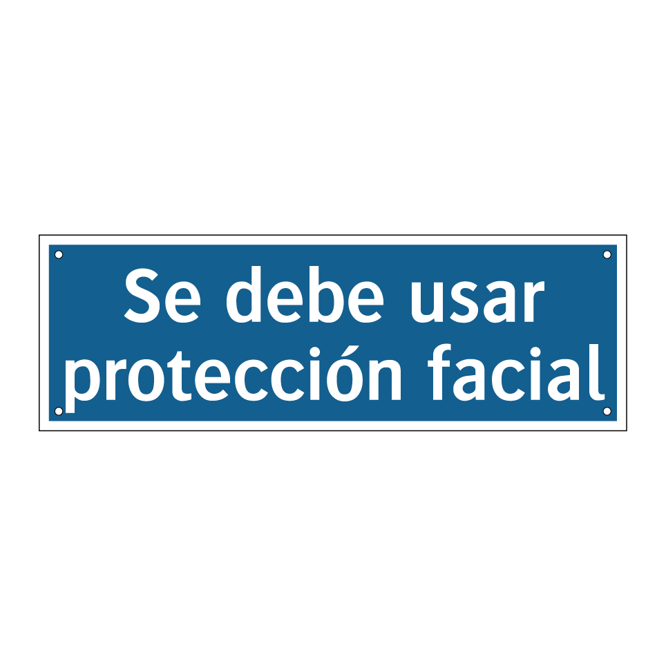Se debe usar protección facial