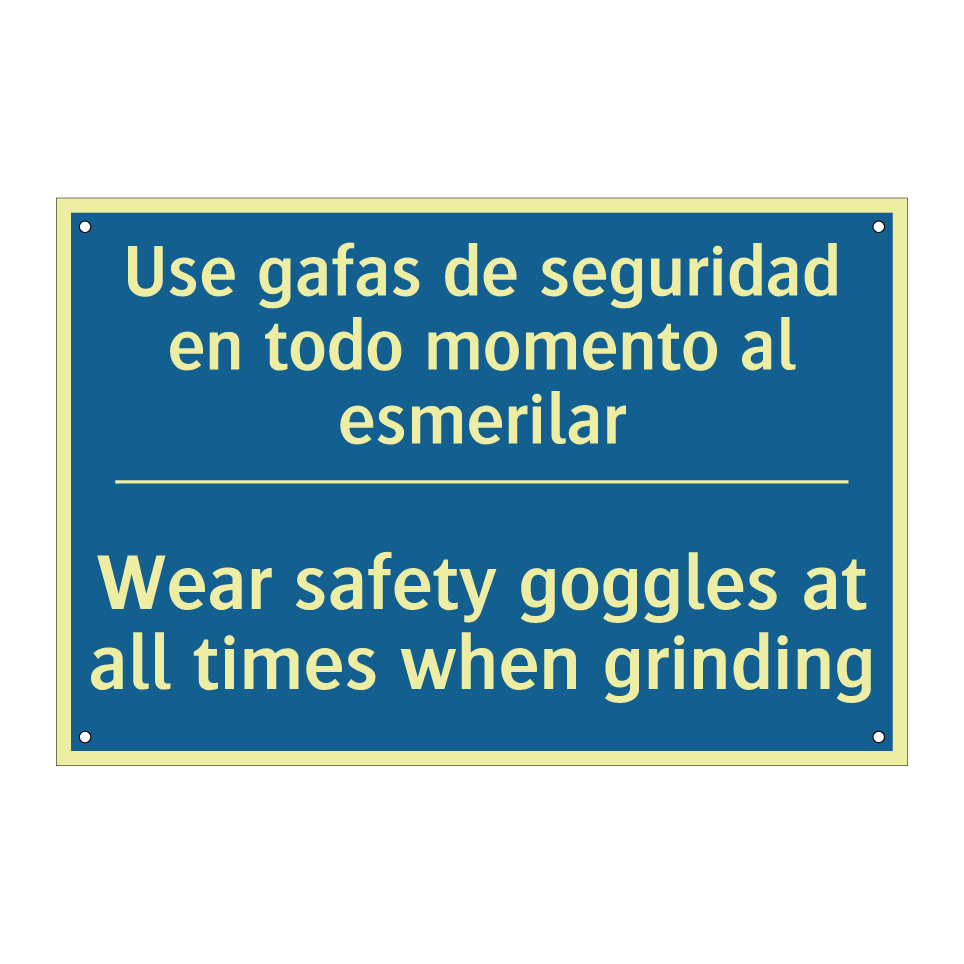 Use gafas de seguridad en todo  /.../ - Wear safety goggles at all times  /.../