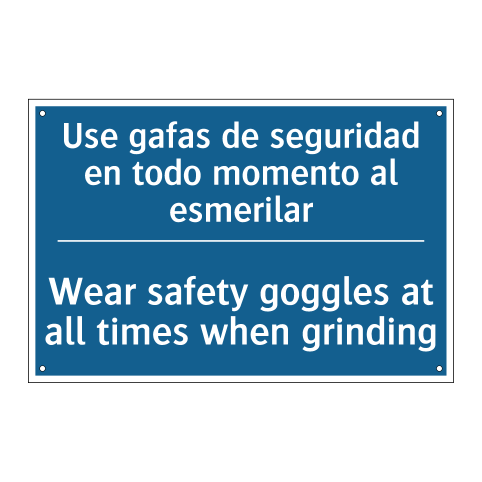 Use gafas de seguridad en todo  /.../ - Wear safety goggles at all times  /.../