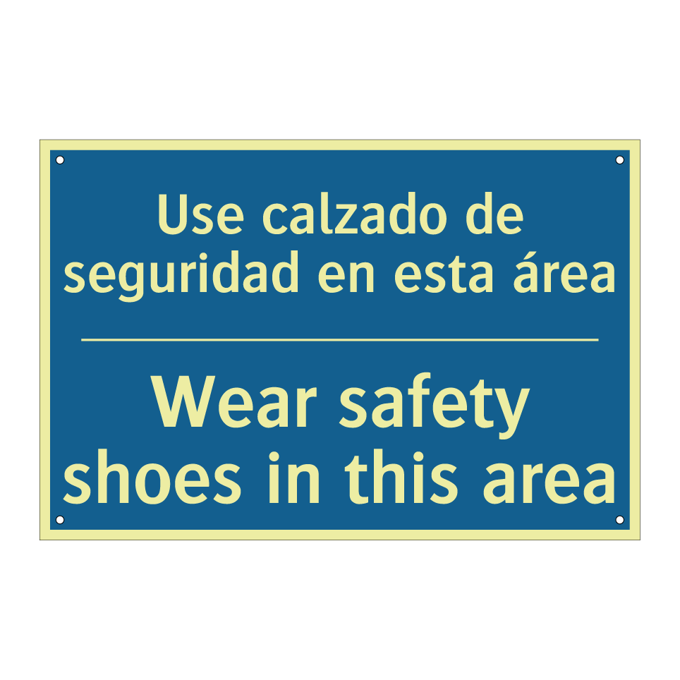 Use calzado de seguridad en esta  /.../ - Wear safety shoes in this area