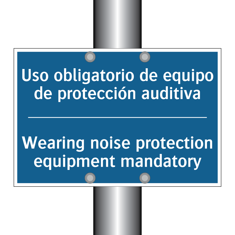 Uso obligatorio de equipo de protección  /.../ - Wearing noise protection equipment  /.../