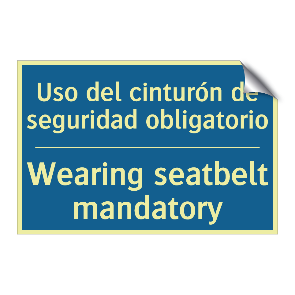 Uso del cinturón de seguridad  /.../ - Wearing seatbelt mandatory