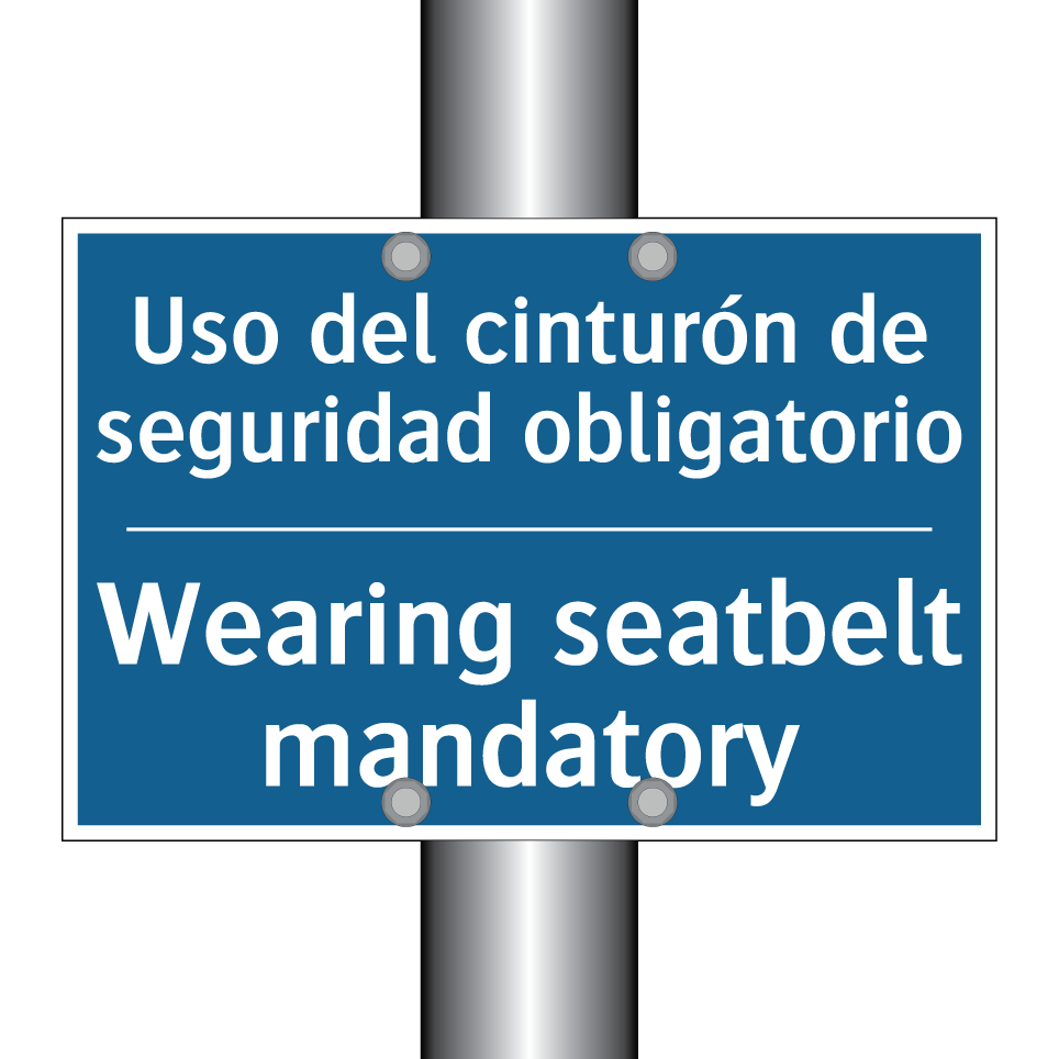 Uso del cinturón de seguridad  /.../ - Wearing seatbelt mandatory