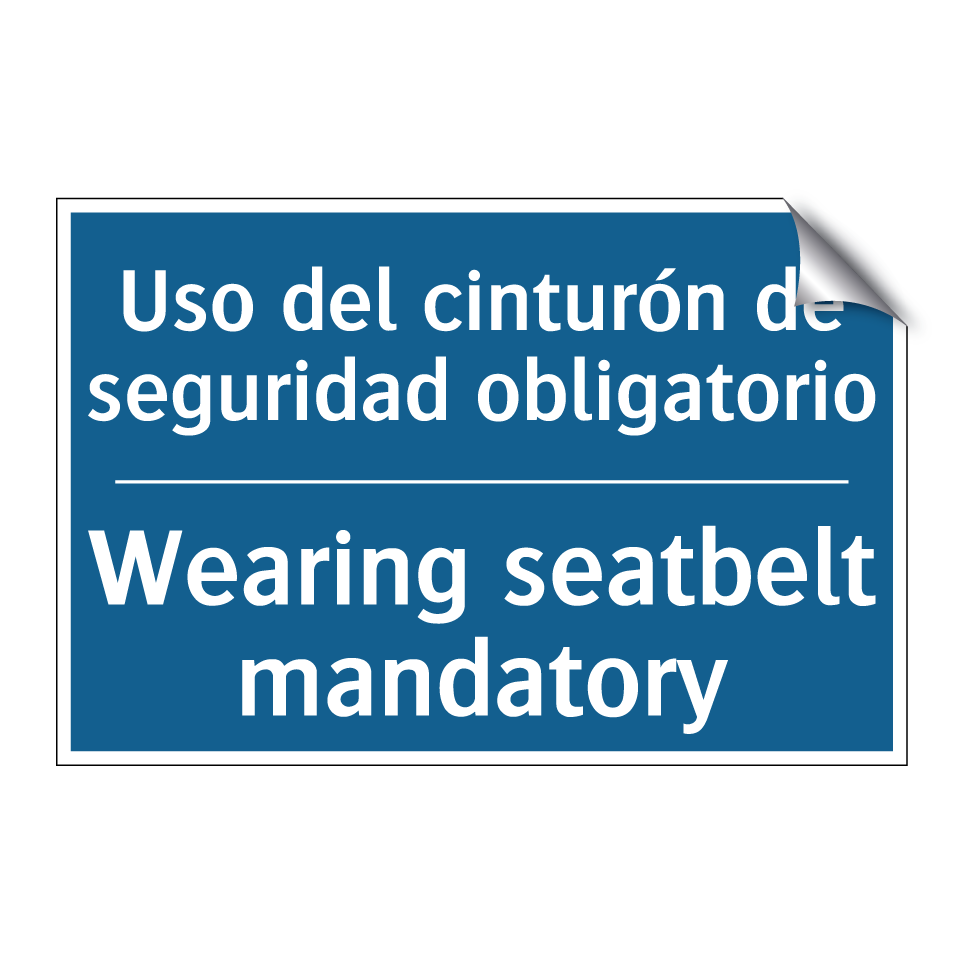 Uso del cinturón de seguridad  /.../ - Wearing seatbelt mandatory