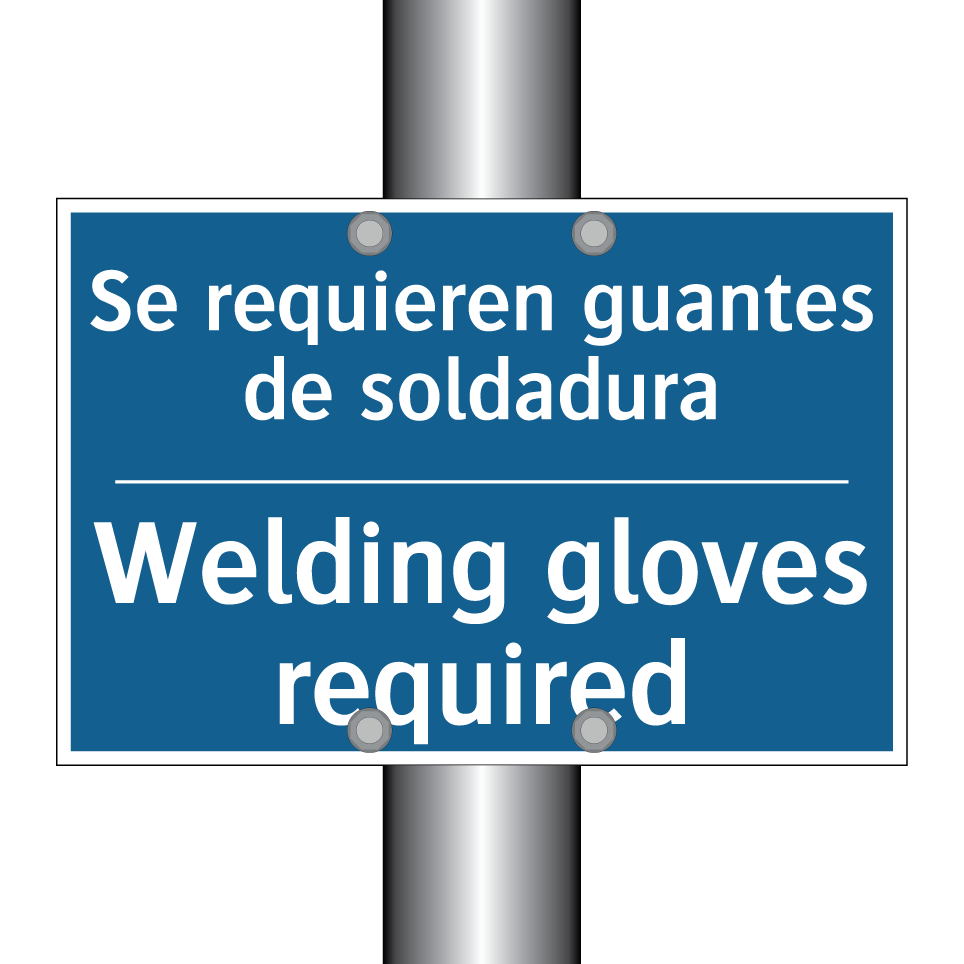Se requieren guantes de soldadura /.../ - Welding gloves required