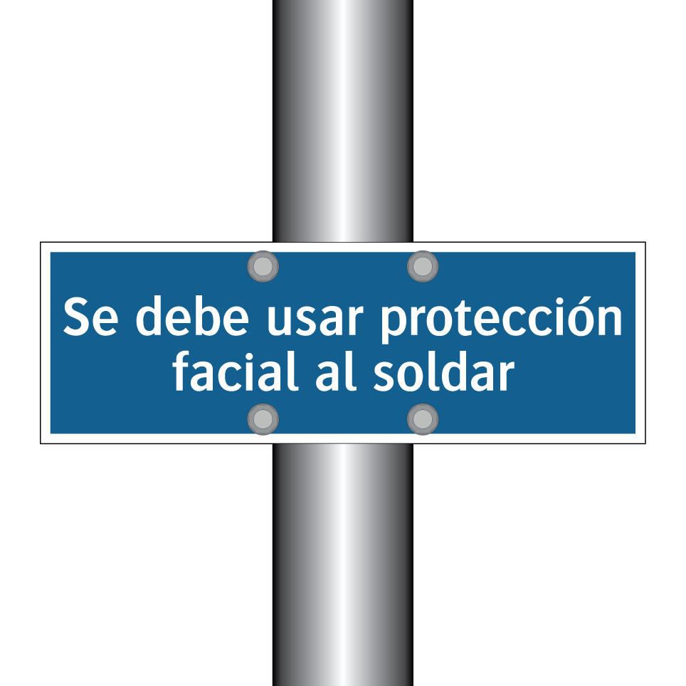 Se debe usar protección facial al soldar