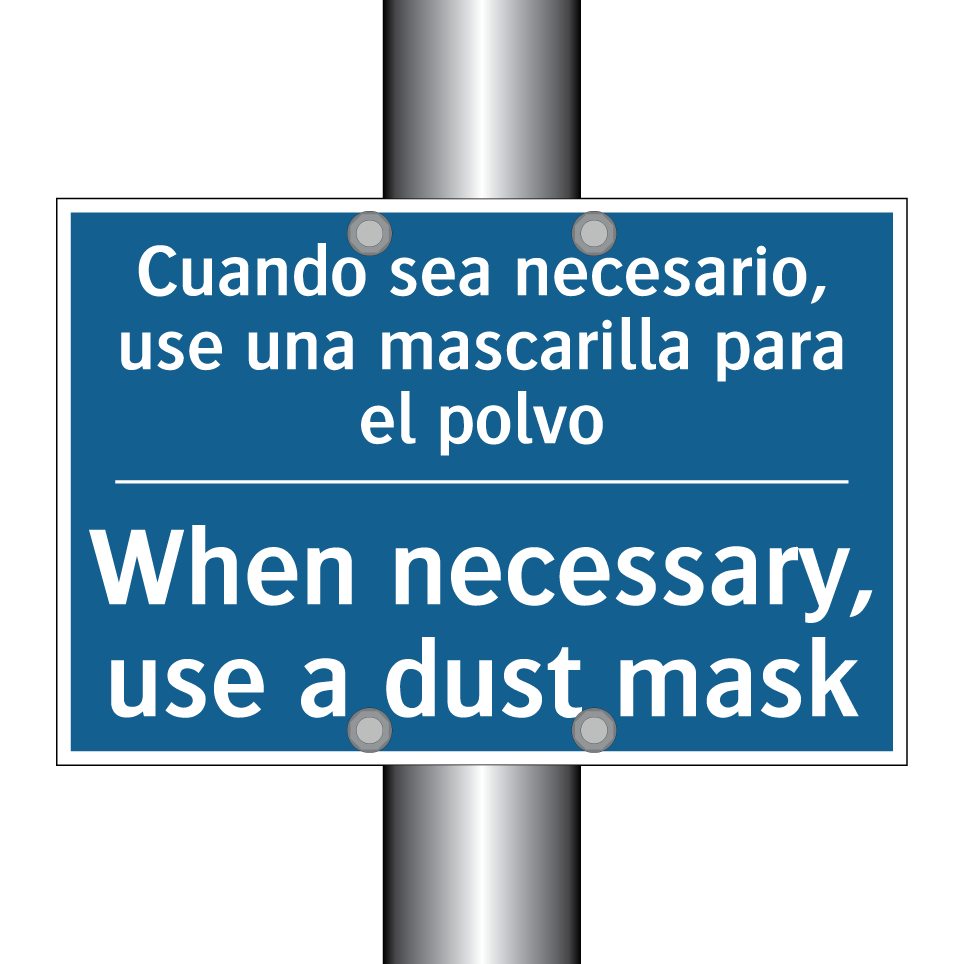 Cuando sea necesario, use una  /.../ - When necessary, use a dust mask /.../