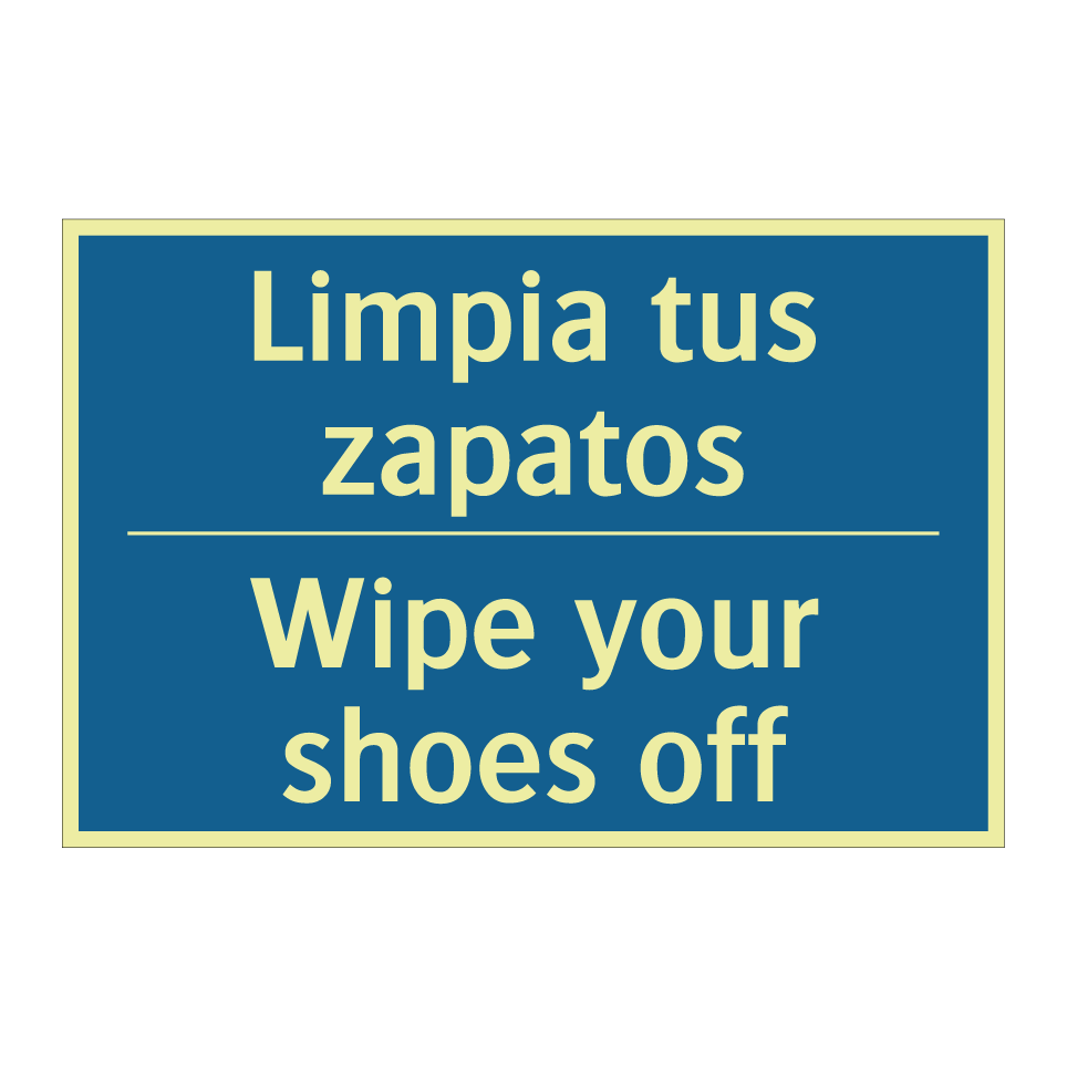 Limpia tus zapatos - Wipe your shoes off
