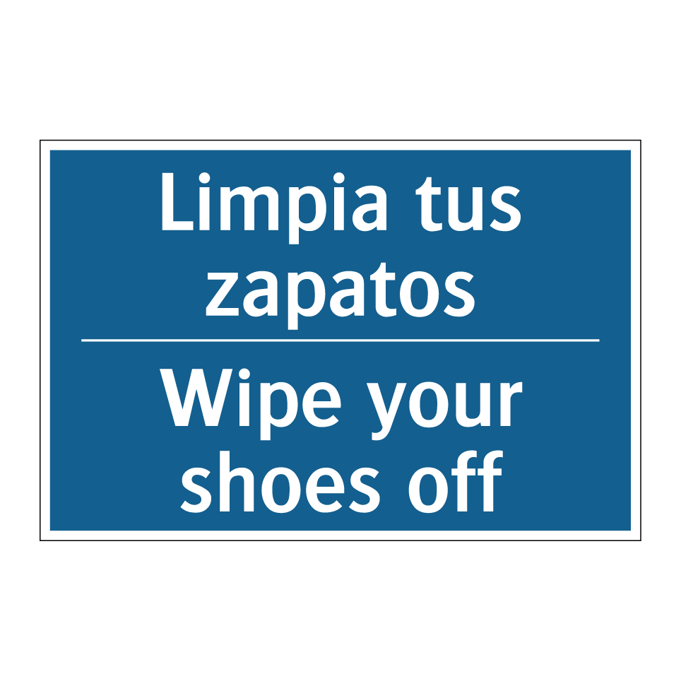 Limpia tus zapatos - Wipe your shoes off