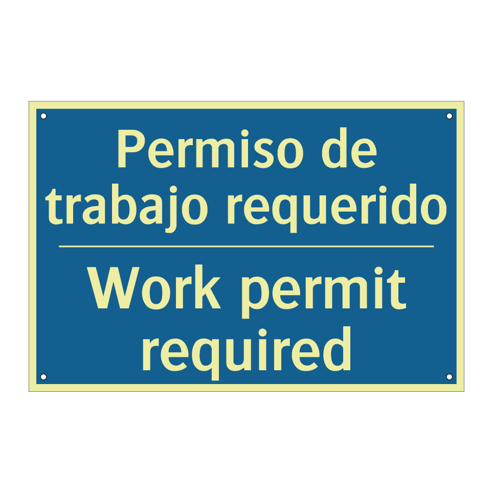 Permiso de trabajo requerido - Work permit required