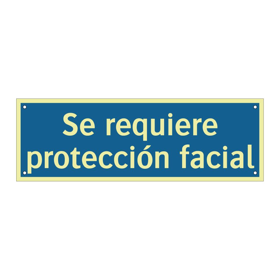 Se requiere protección facial