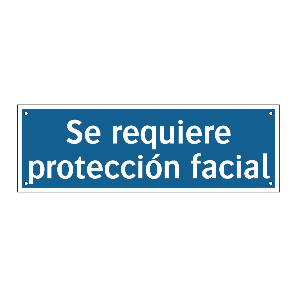 Se requiere protección facial