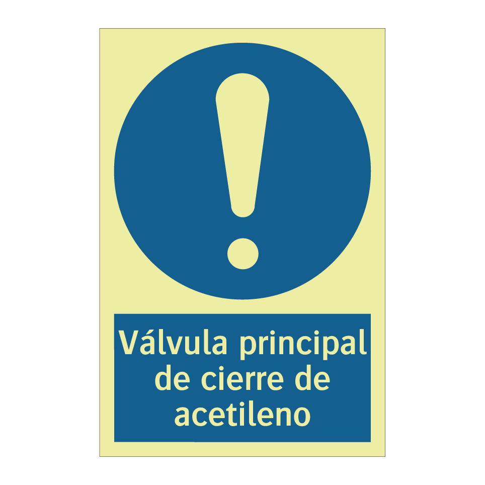 Válvula principal de cierre de acetileno