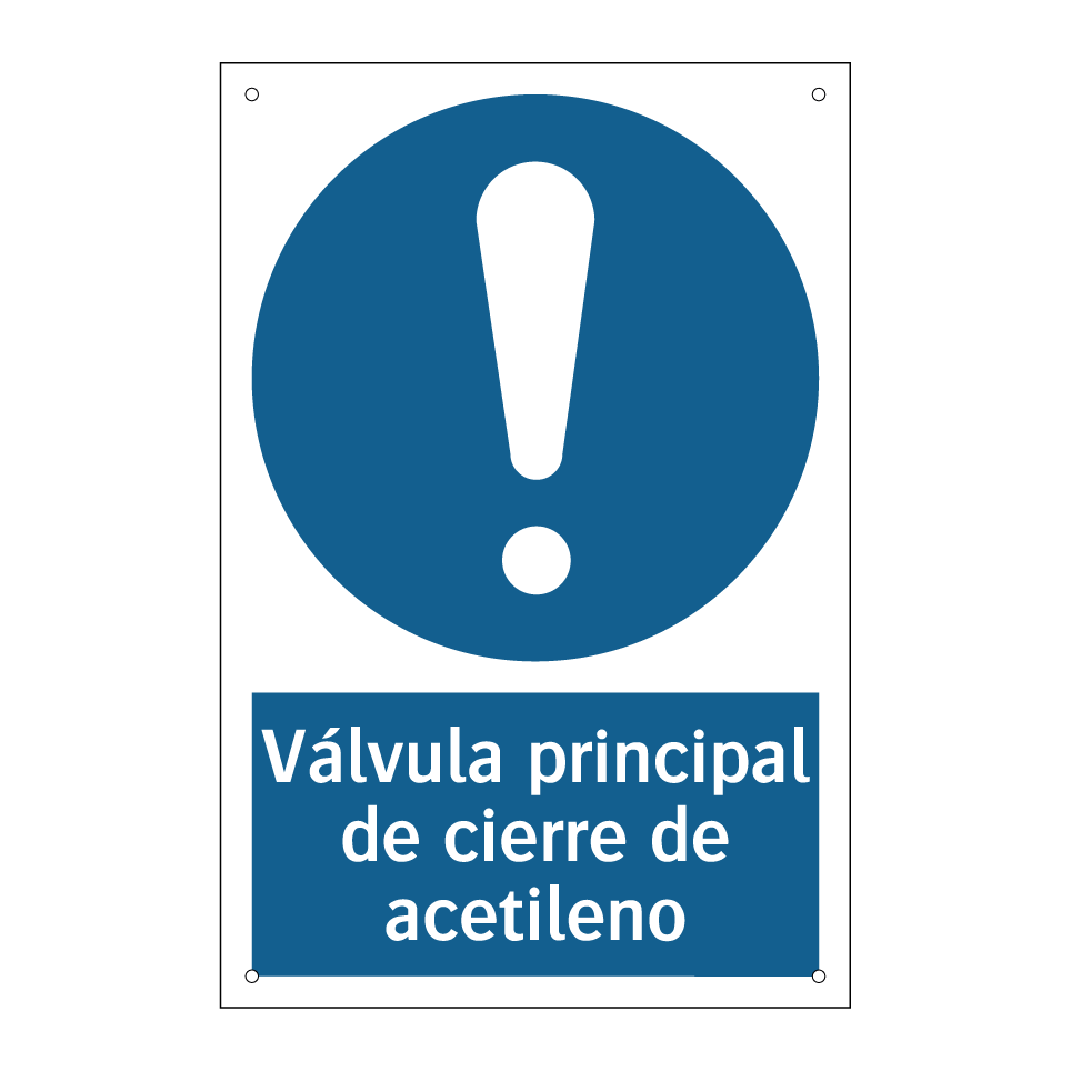Válvula principal de cierre de acetileno