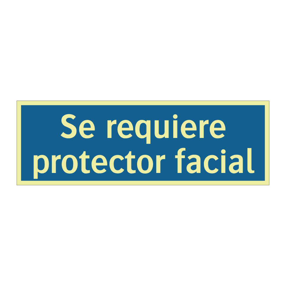 Se requiere protector facial