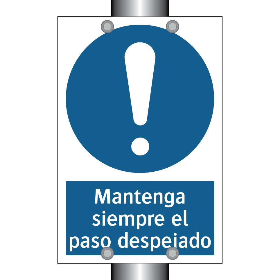 Mantenga siempre el paso despejado