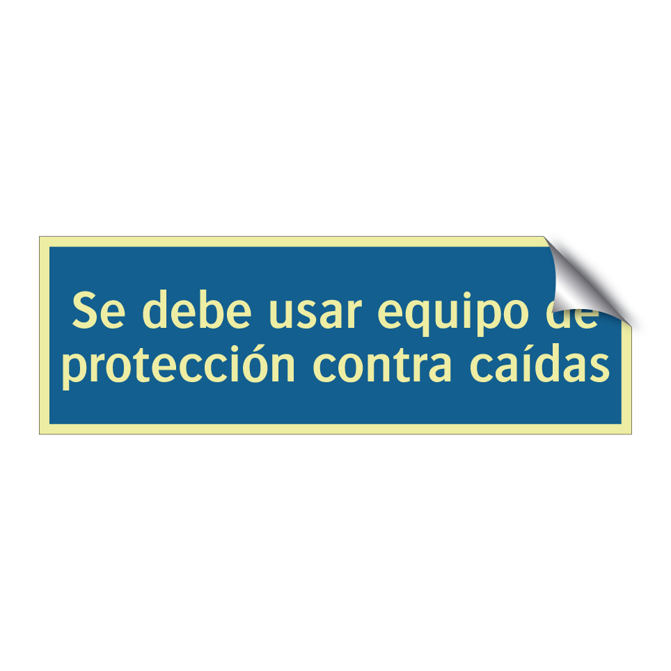 Se debe usar equipo de protección contra caídas