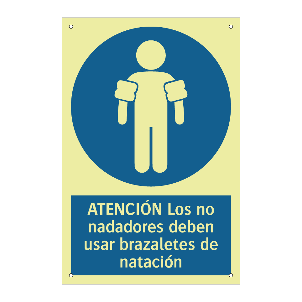 ATENCIÓN Los no nadadores deben usar brazaletes de natación