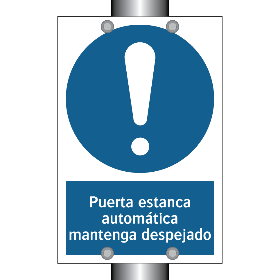 Puerta estanca automática mantenga despejado