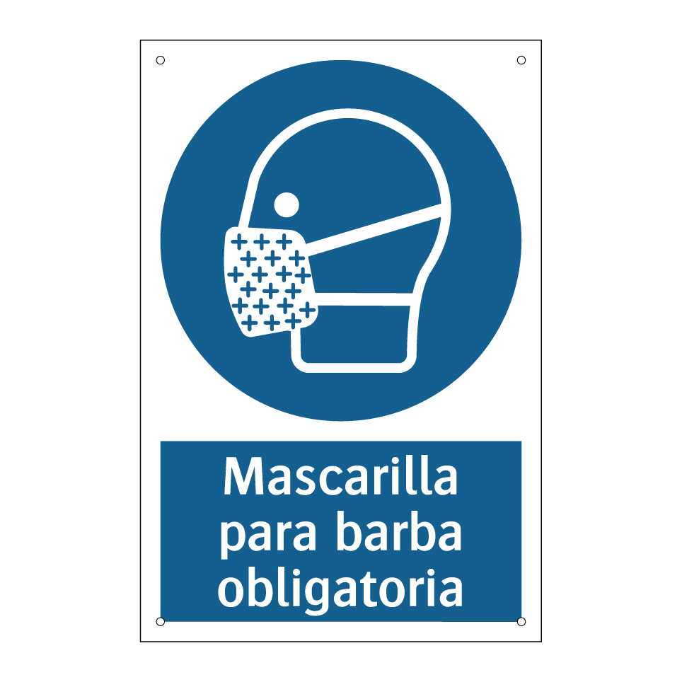 Mascarilla para barba obligatoria