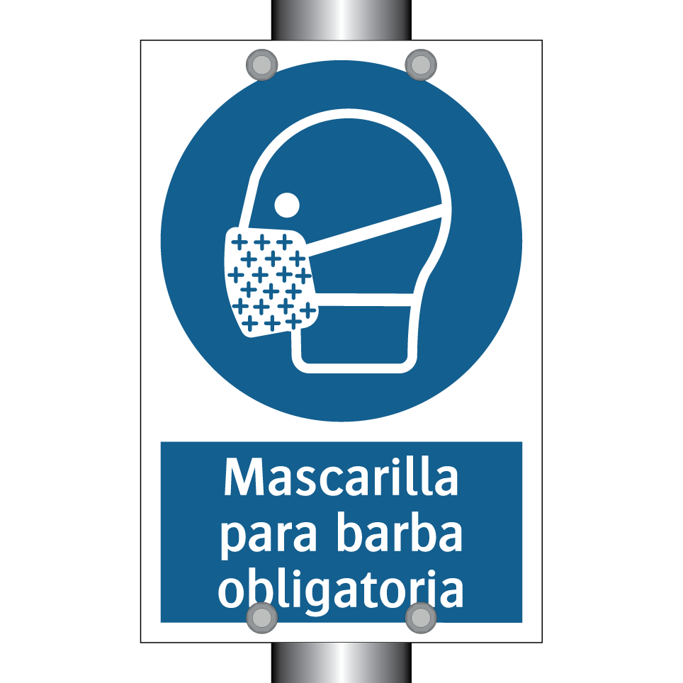 Mascarilla para barba obligatoria