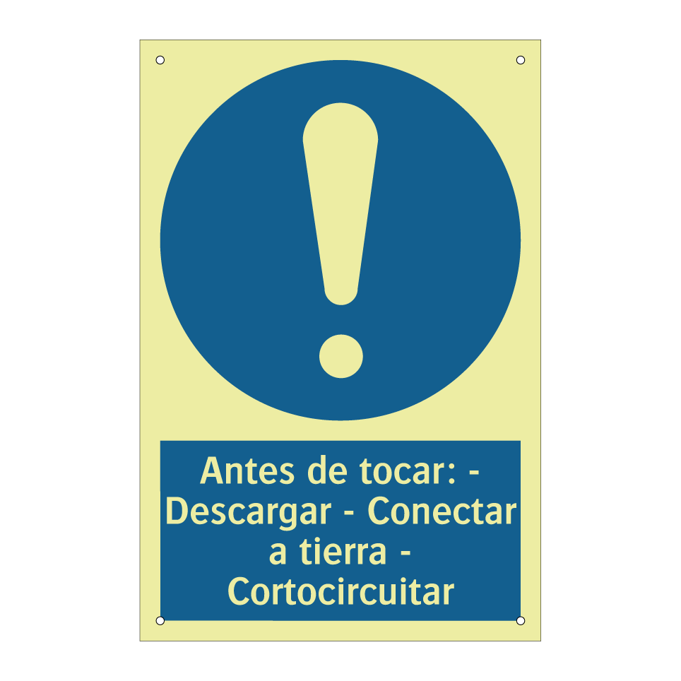 Antes de tocar: - Descargar - Conectar a tierra - Cortocircuitar