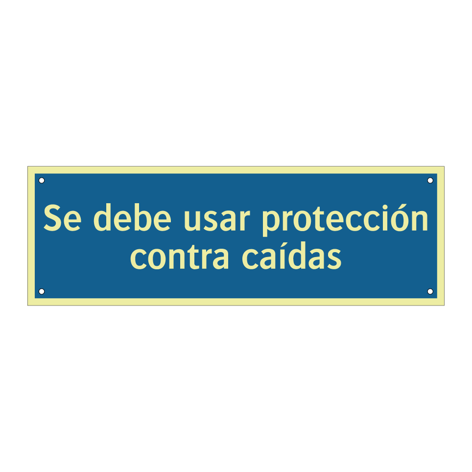 Se debe usar protección contra caídas