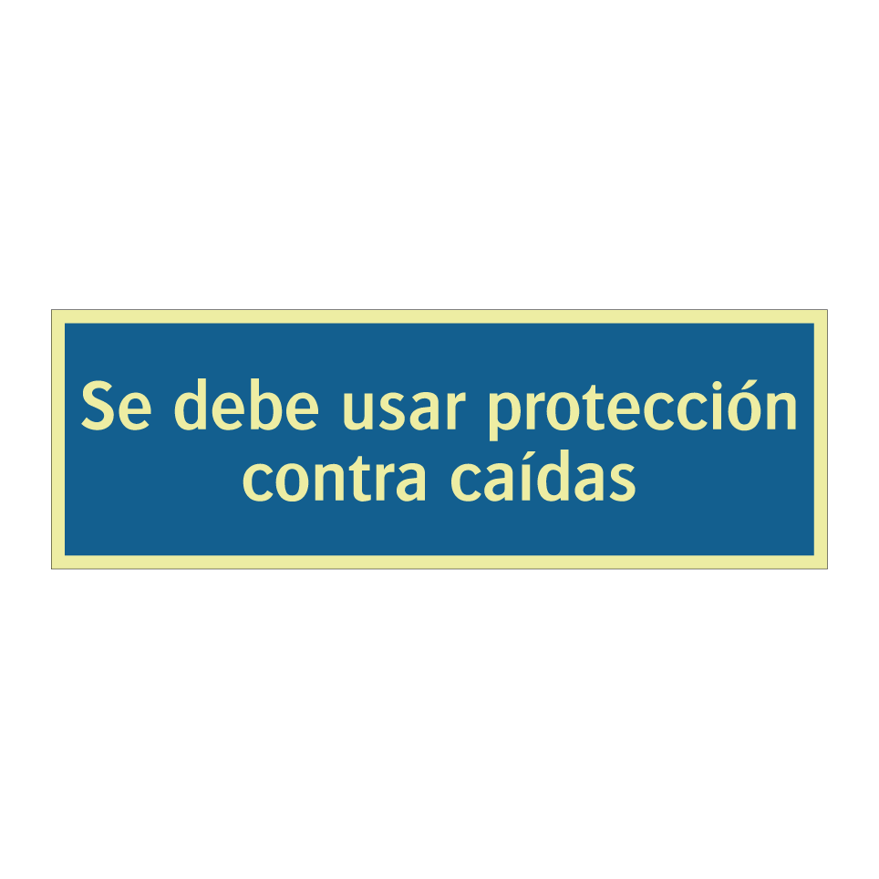 Se debe usar protección contra caídas