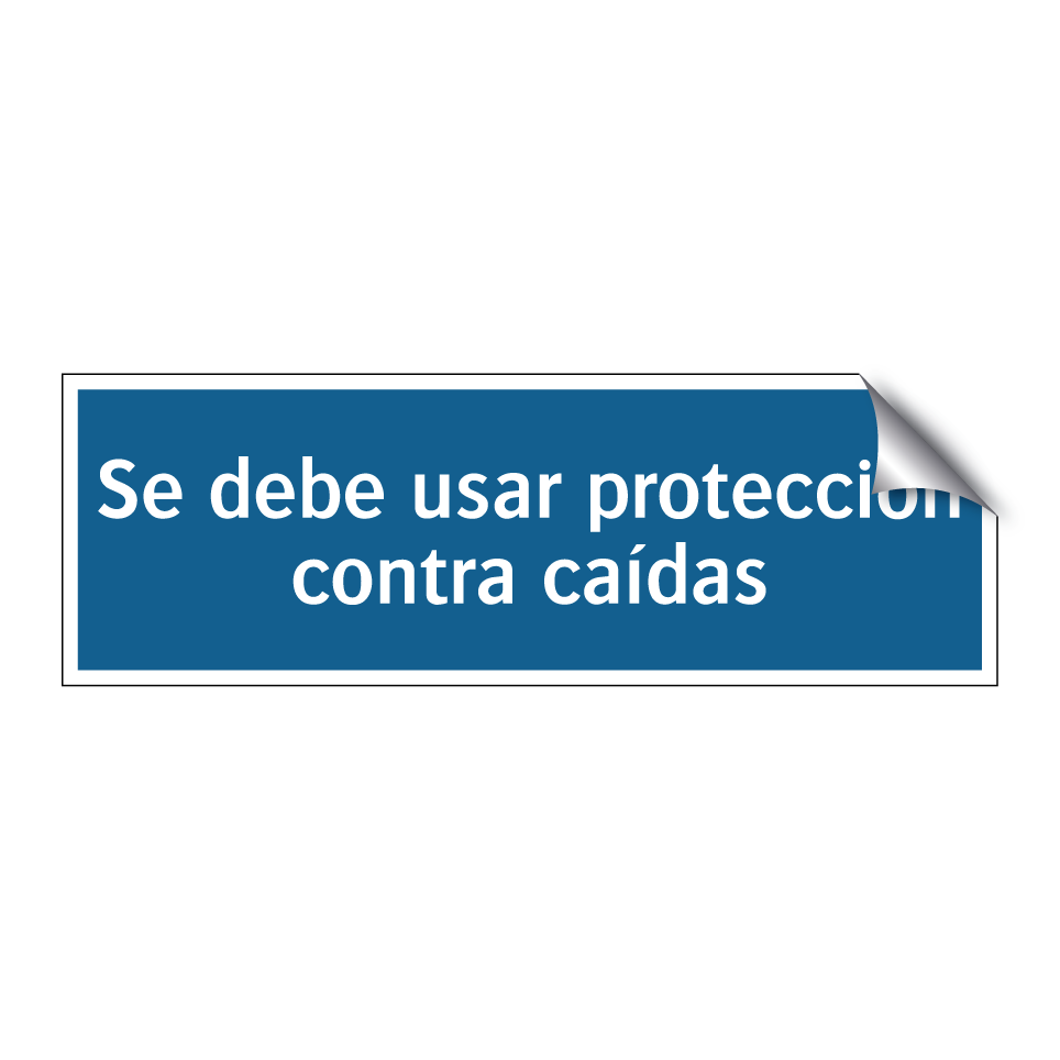 Se debe usar protección contra caídas