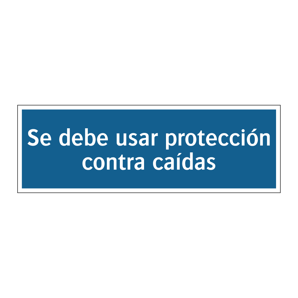 Se debe usar protección contra caídas