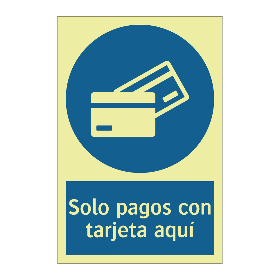 Solo pagos con tarjeta aquí