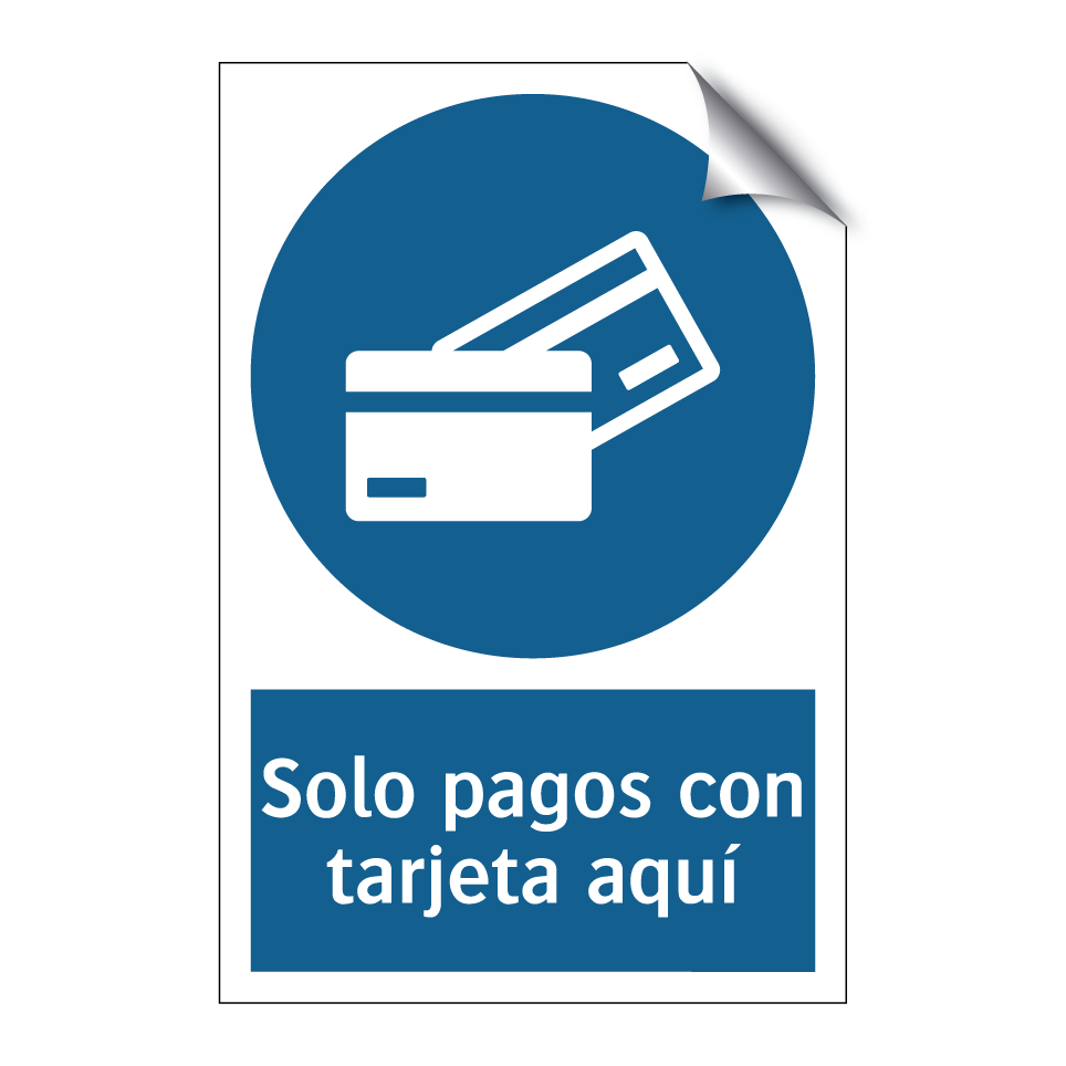 Solo pagos con tarjeta aquí