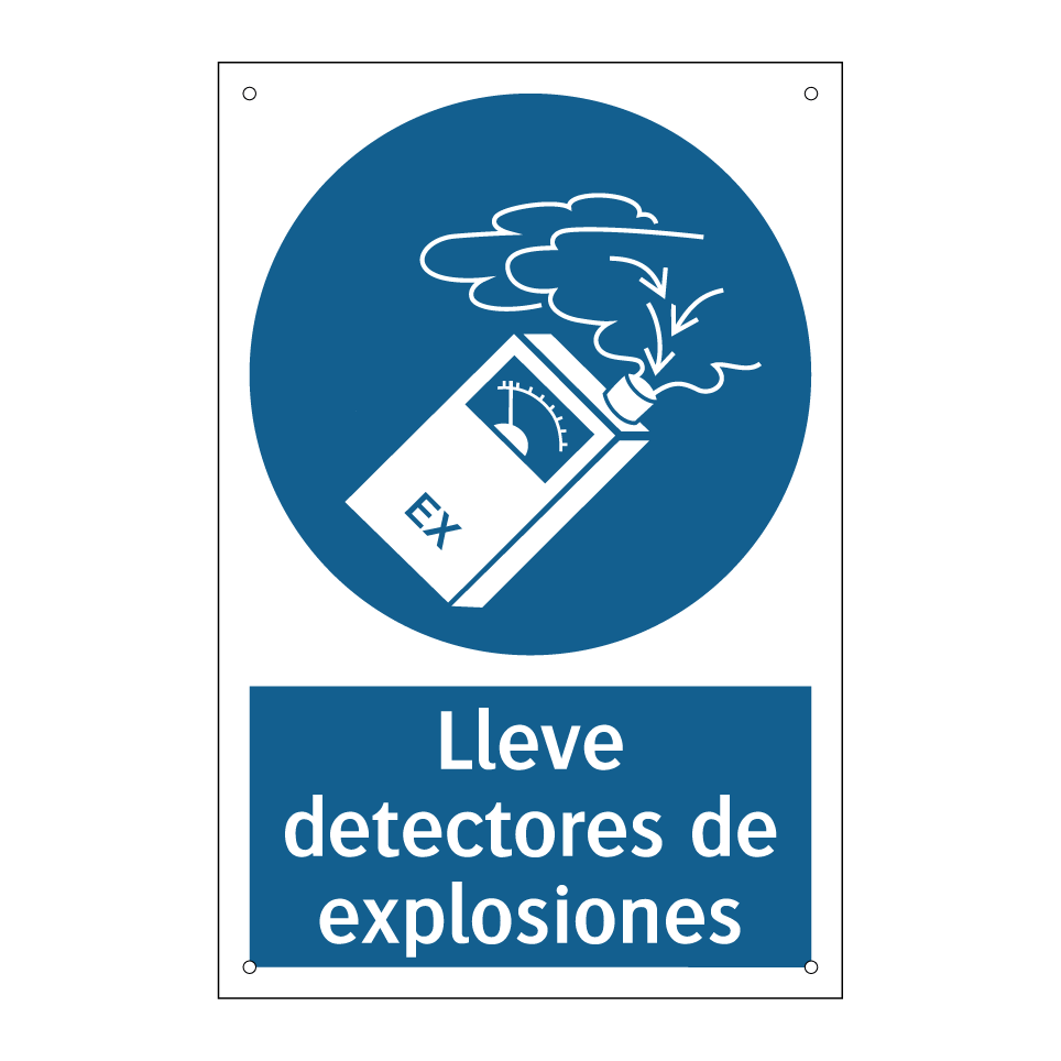 Lleve detectores de explosiones