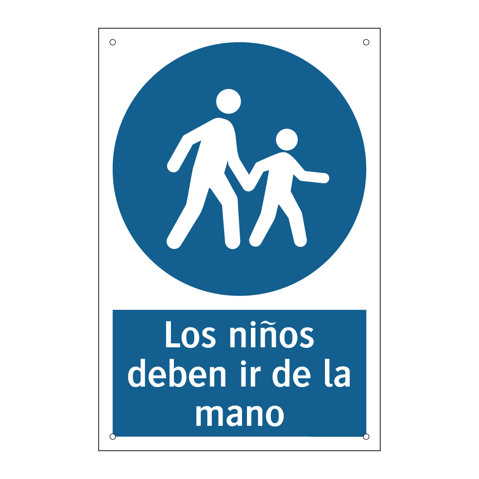 Los niños deben ir de la mano