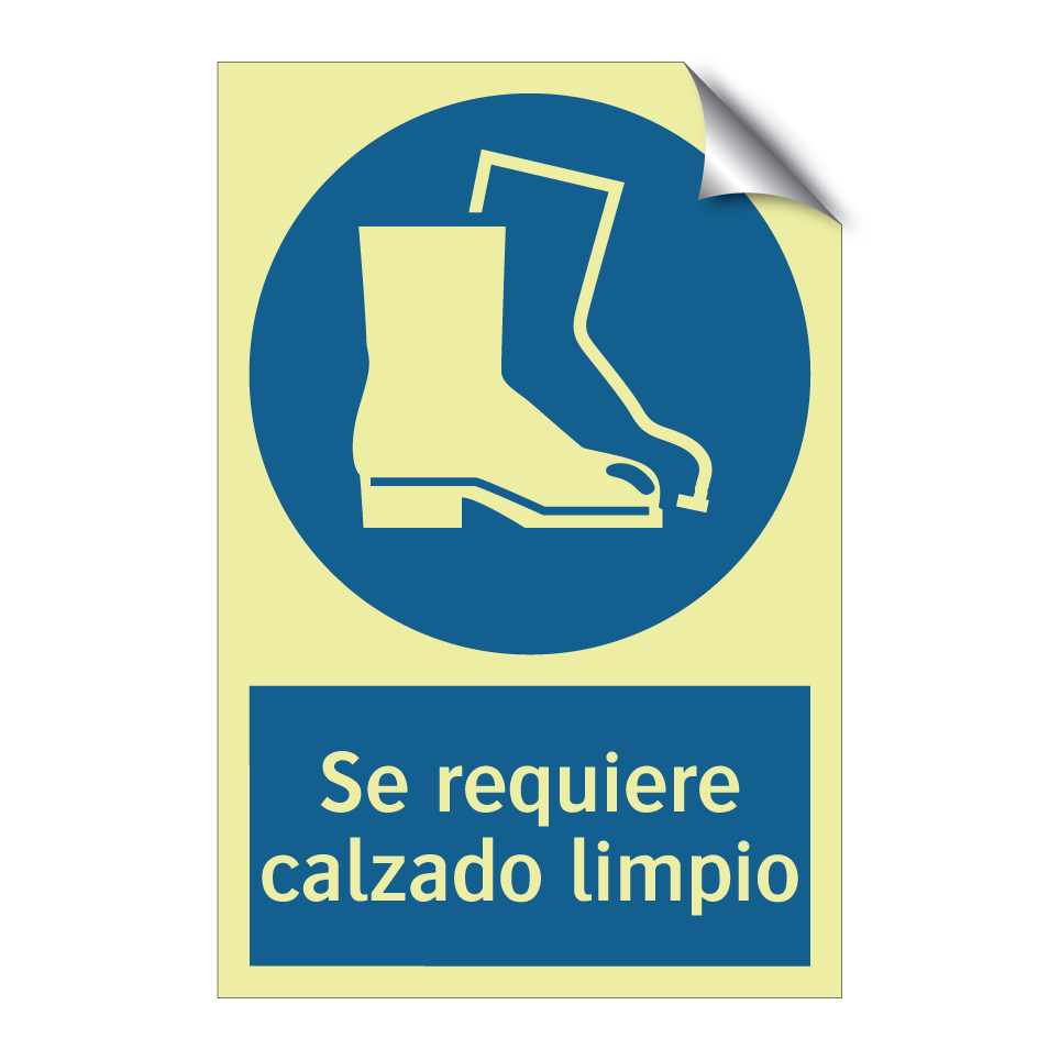Se requiere calzado limpio