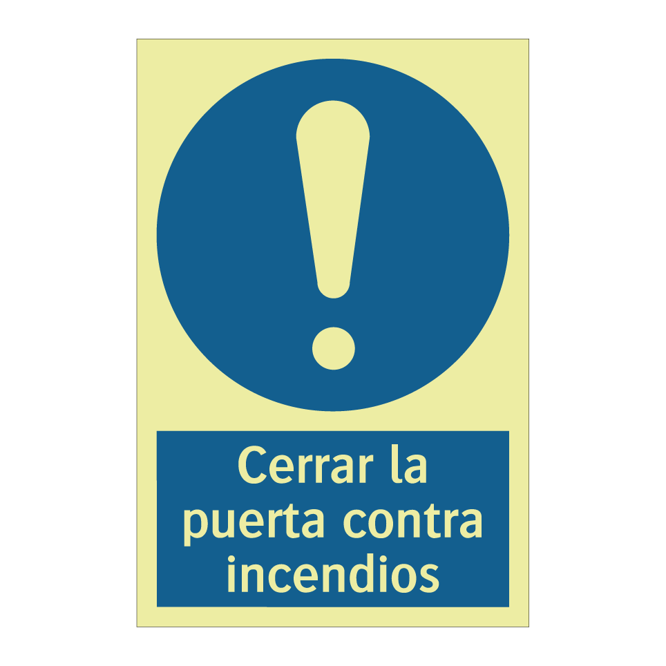 Cerrar la puerta contra incendios