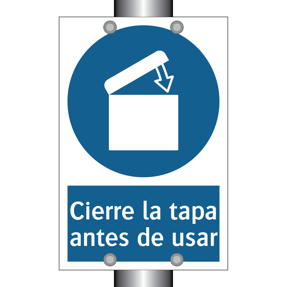 Cierre la tapa antes de usar