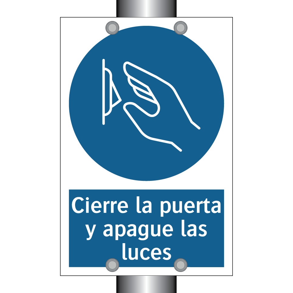 Cierre la puerta y apague las luces