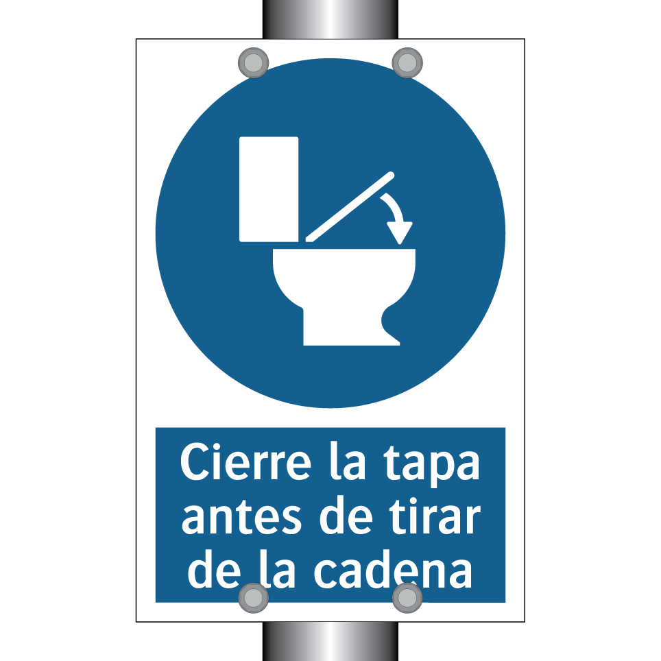 Cierre la tapa antes de tirar de la cadena
