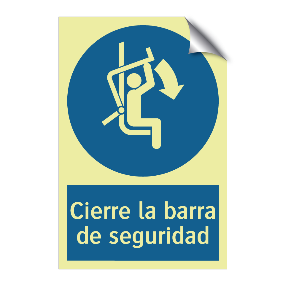 Cierre la barra de seguridad
