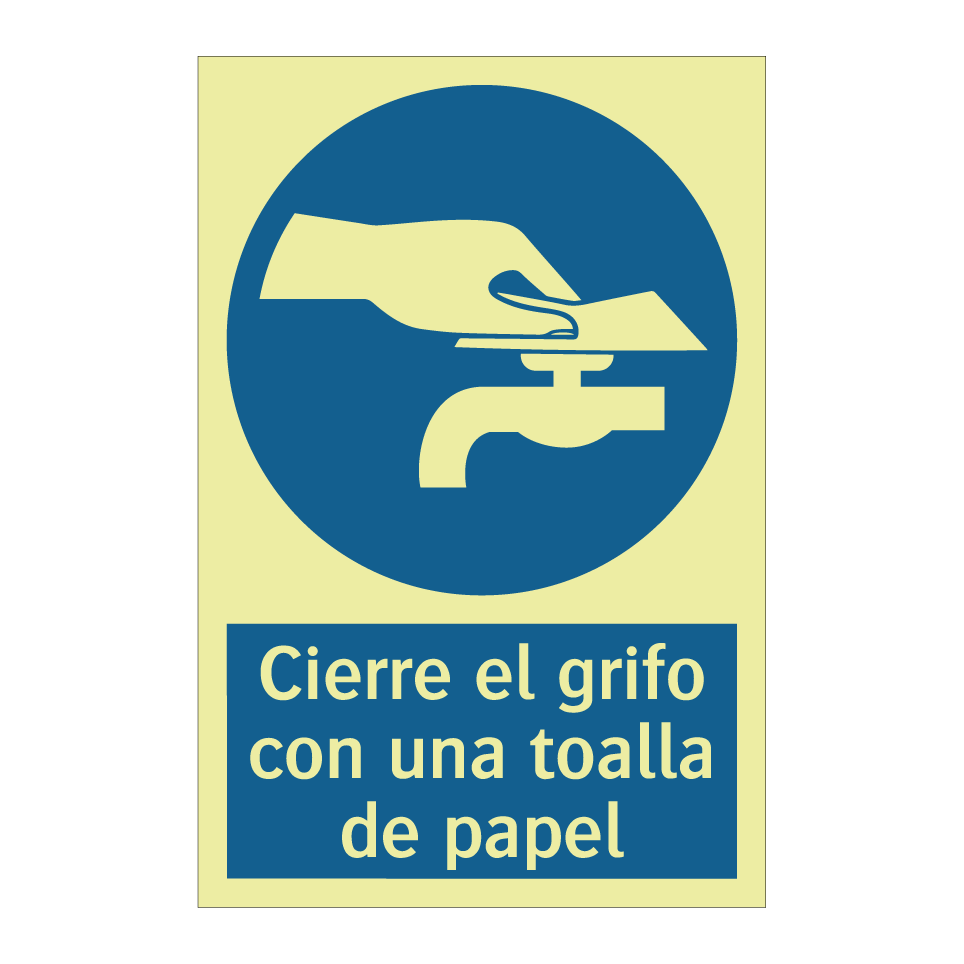 Cierre el grifo con una toalla de papel