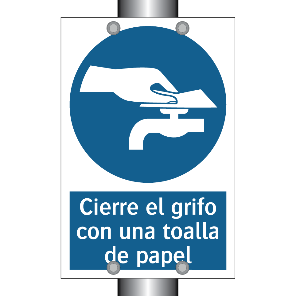 Cierre el grifo con una toalla de papel