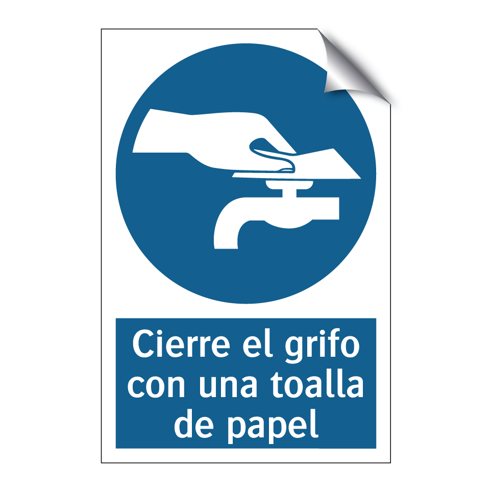 Cierre el grifo con una toalla de papel