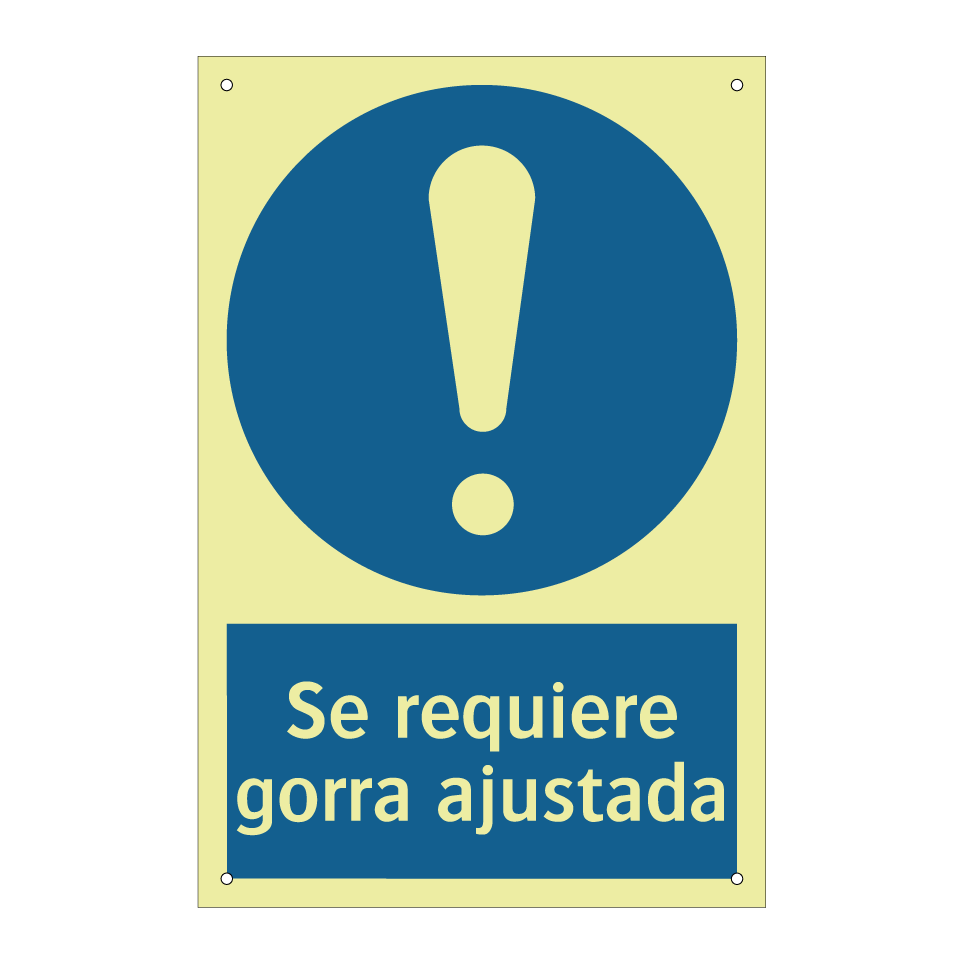 Se requiere gorra ajustada