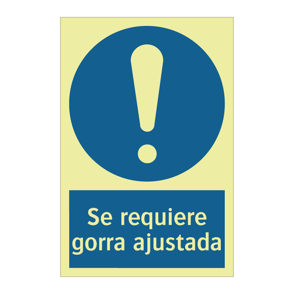 Se requiere gorra ajustada