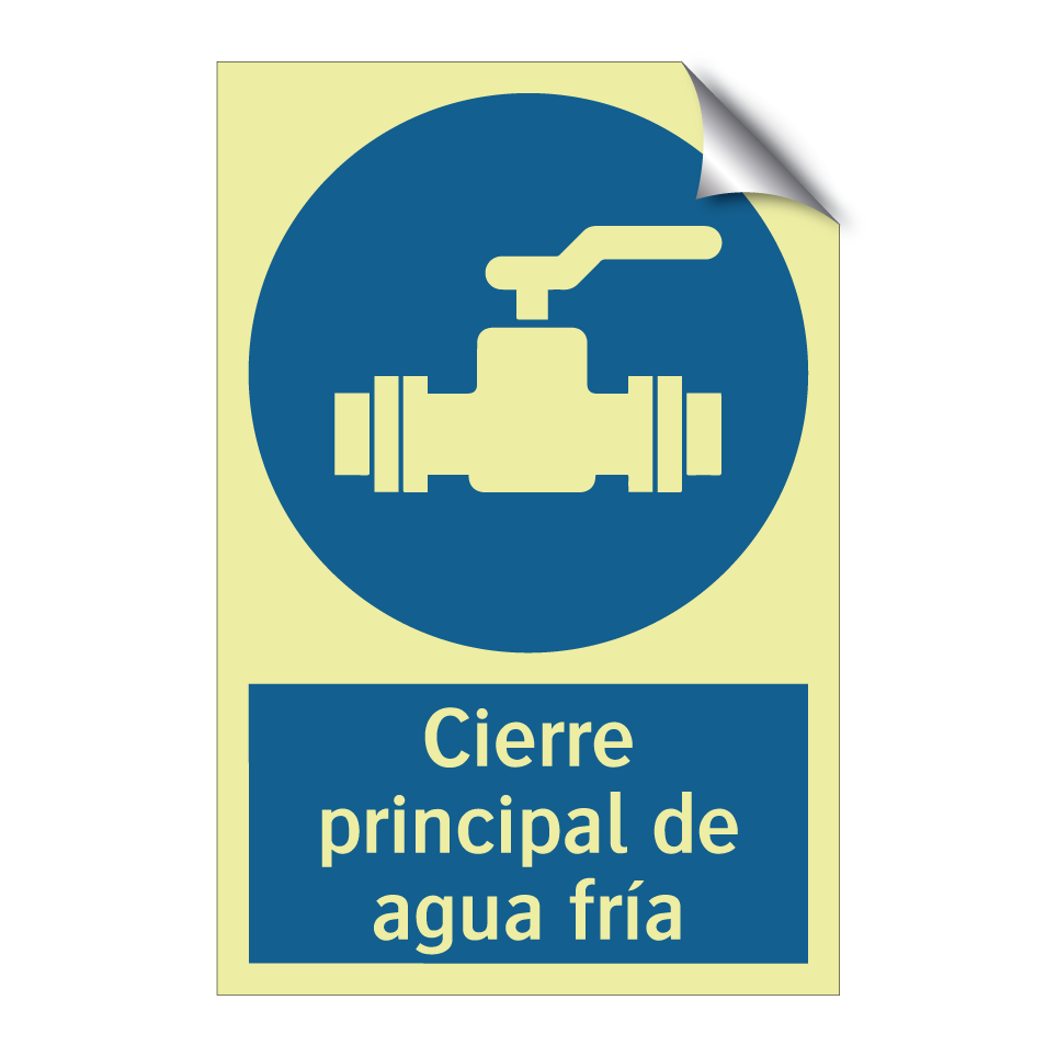 Cierre principal de agua fría