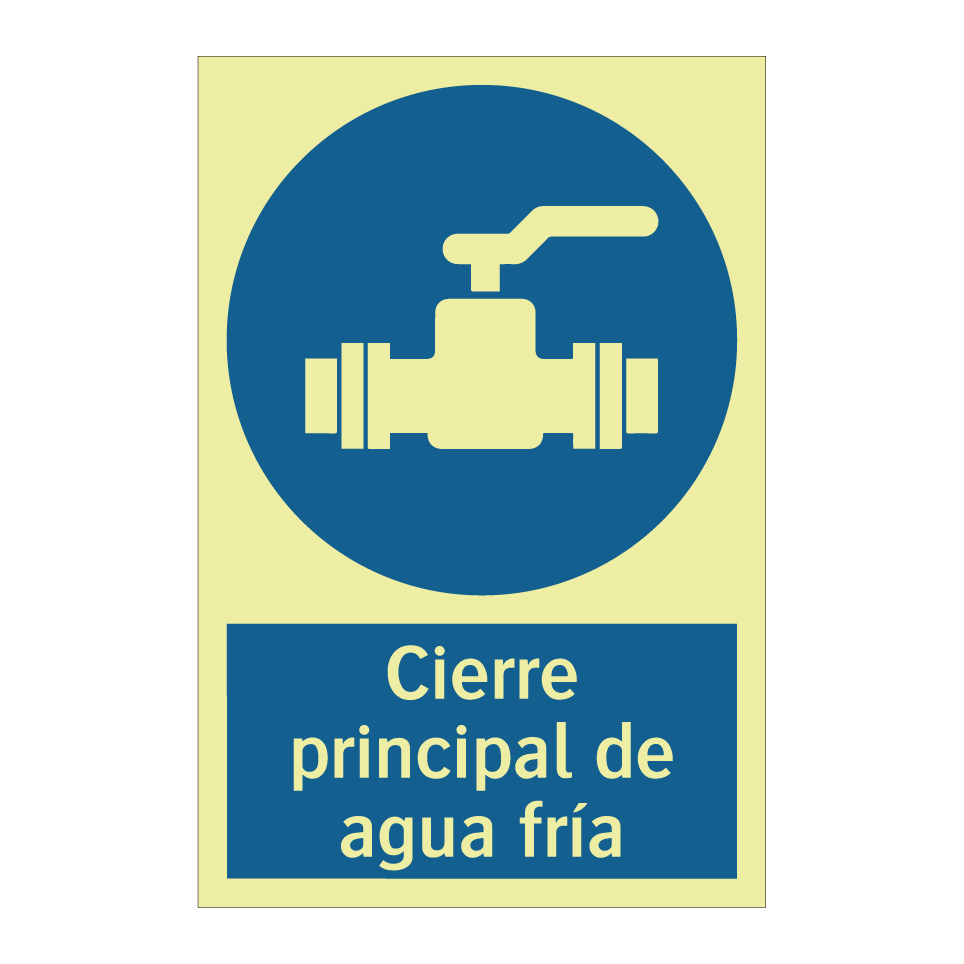 Cierre principal de agua fría