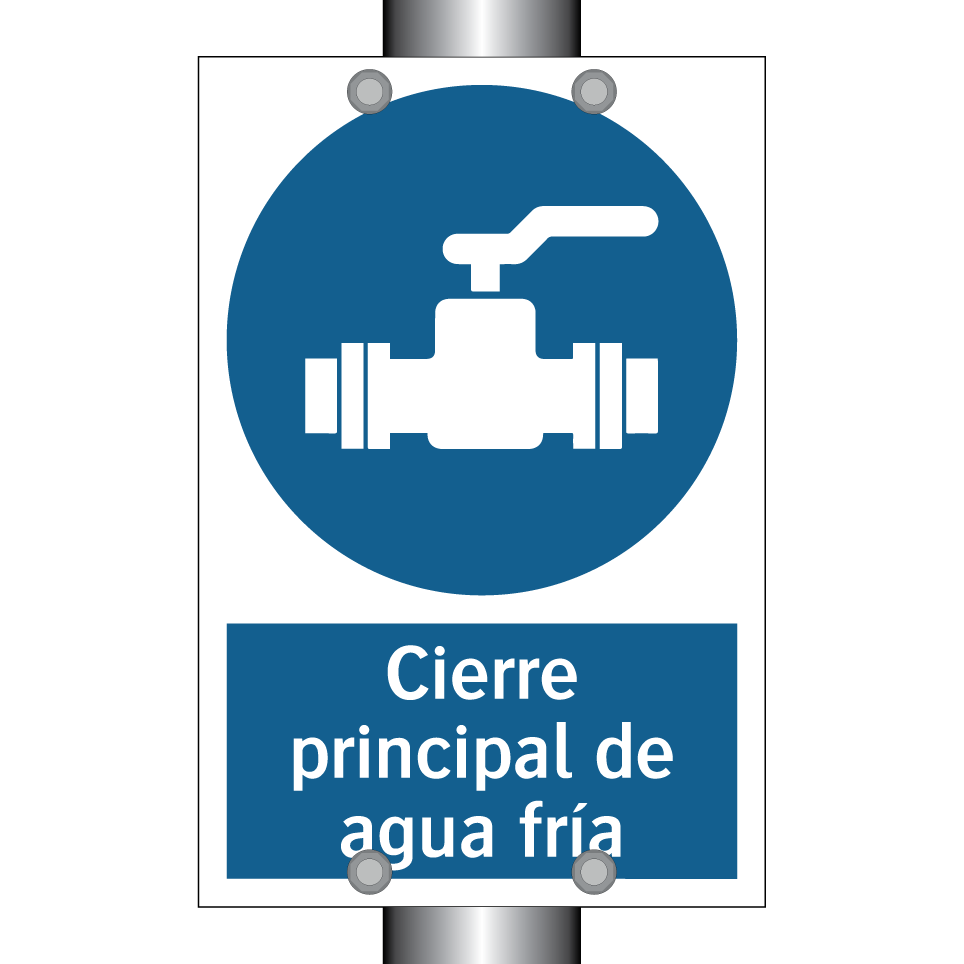 Cierre principal de agua fría